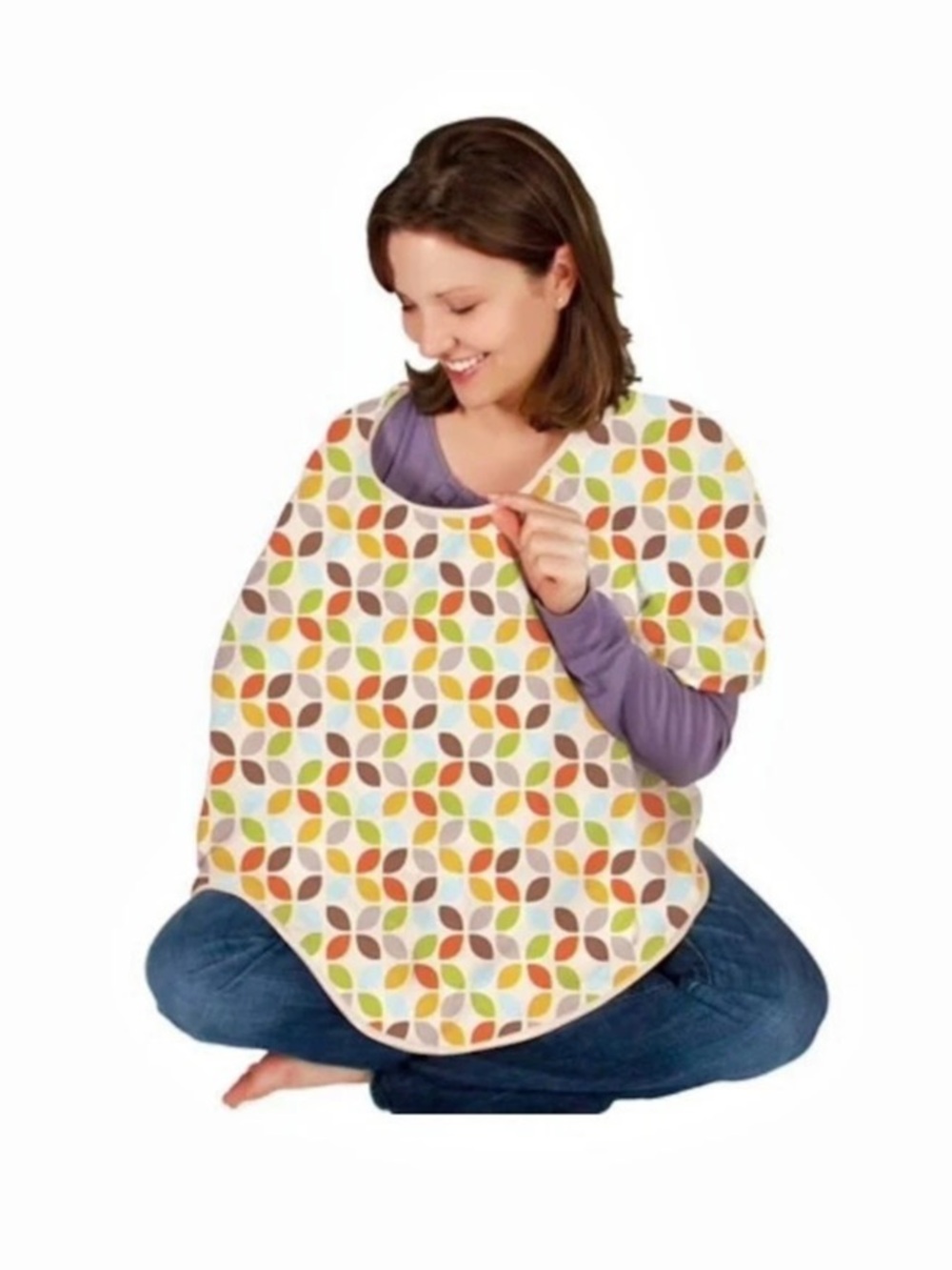 Leachco Mother Cover Nursing Cover Tunic in Multicolor Leaf Print NWT